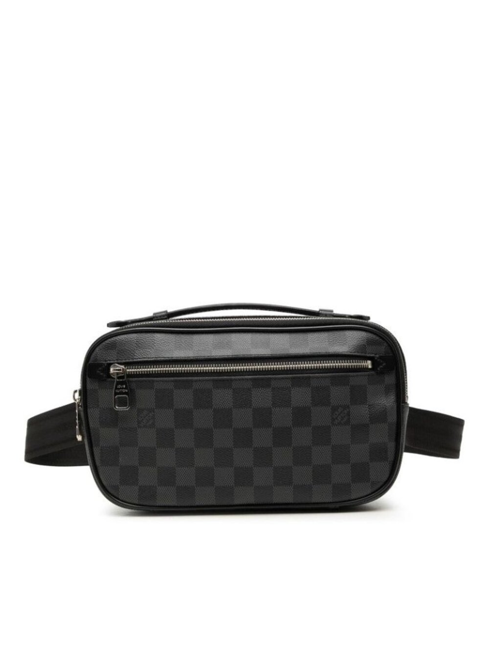 Louis Vuitton Damier Graphite Ambler Belt Bag Black Gray Leather